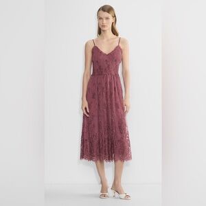 Aritzia Wilfred Tuberose Dress Lace in Opera Rose